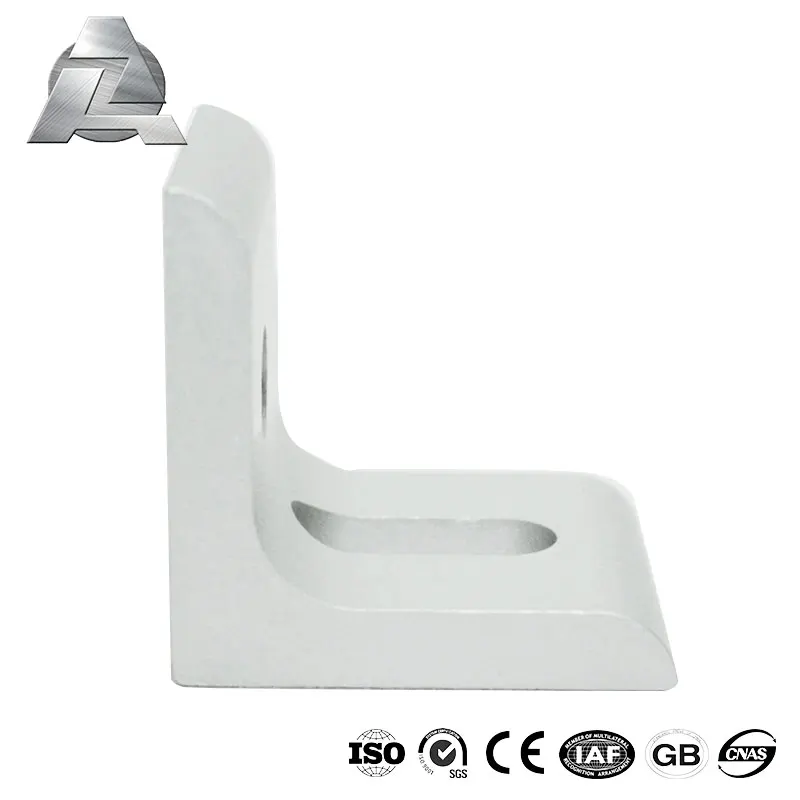 Aluminum 20 25 30 40 series t slot profile accessories connector 2 holes slotted angle inside corner brace bracket