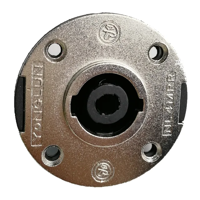 4Pole speakon female panel mount connector for speaker amplifier plug cable