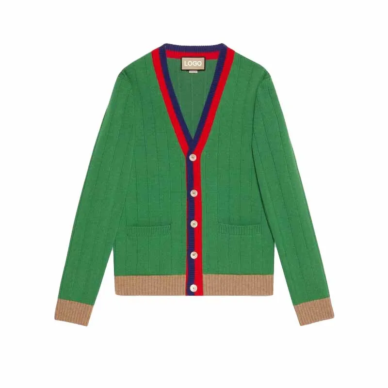 Custom Mens Essentials Top Knit OEM Cotton Wool Soft Touch V Neck Button Up Designer Sweaters Ribbed Cardigan