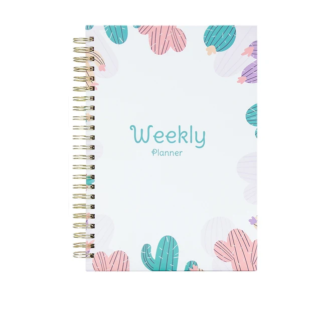 Cartoon Flowers Series color inner core double line volume customizable week planner book