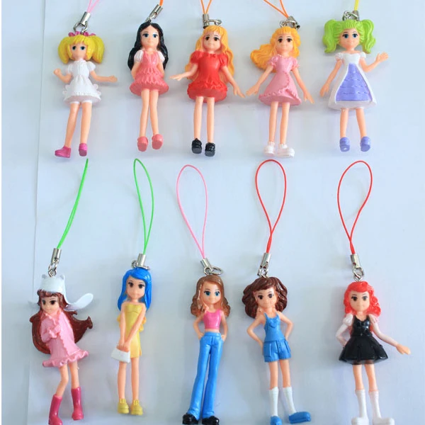 Custom girl toys collectible PVC mini figure toys plastic cute anime girl dolls keychain