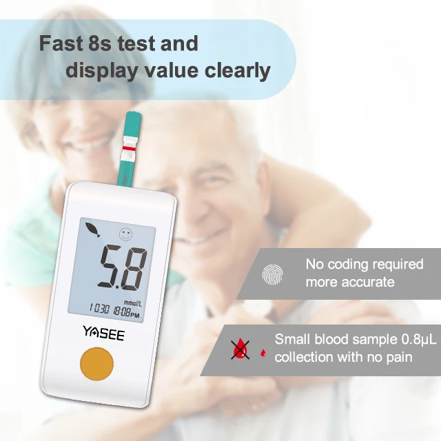 Home mini Yasee model blood glucose meter monitors blood glucose test strips / diabetic test strips