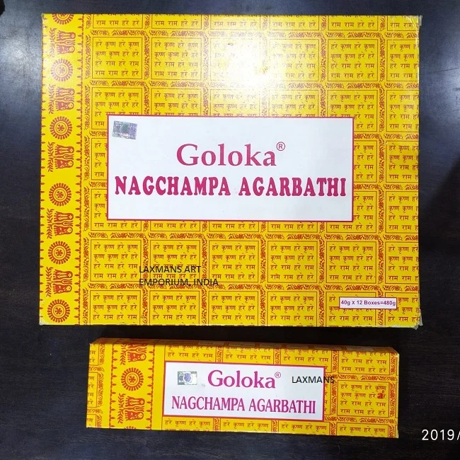 goloka nag champa incense sticks 40 grams