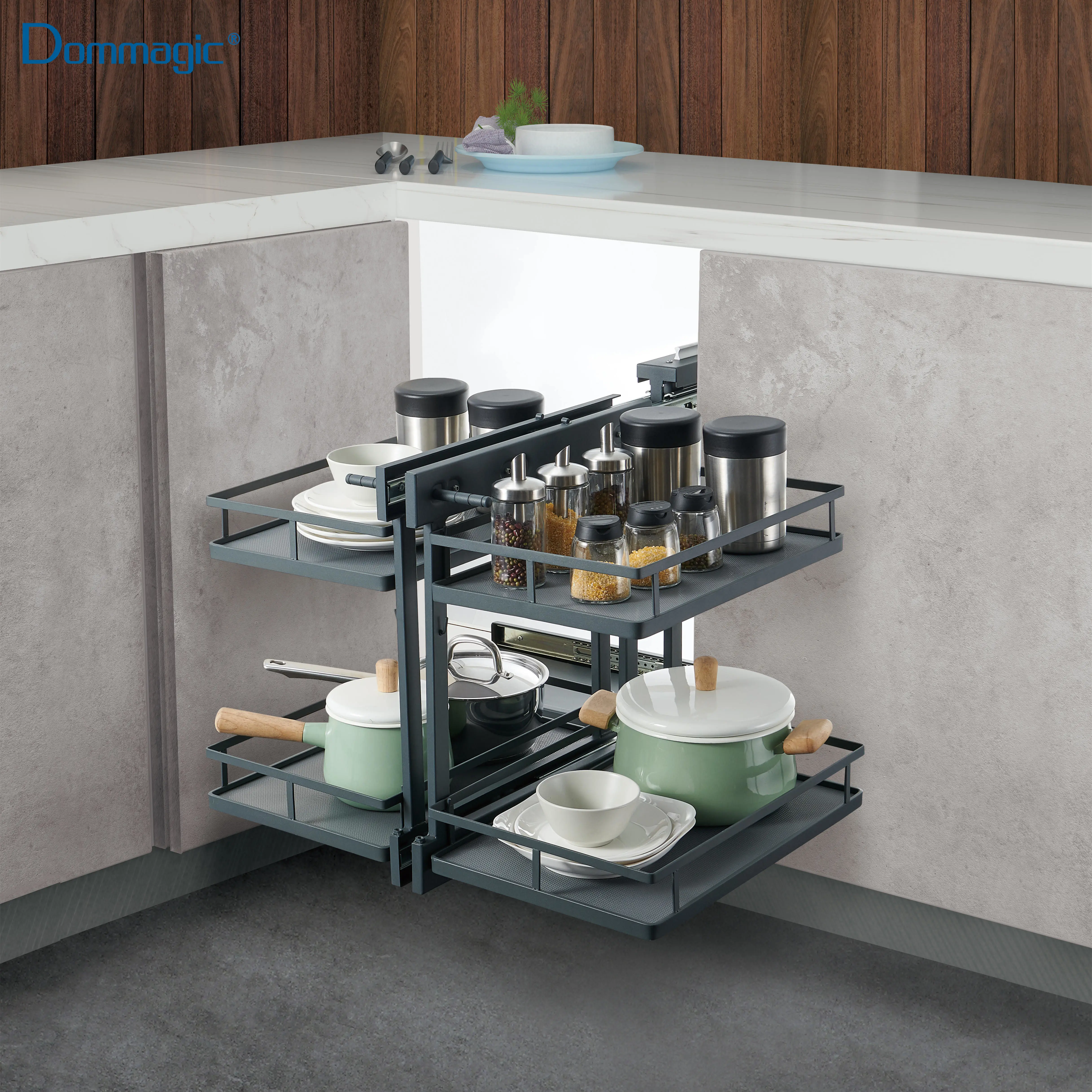 Kitchen Cabinet Universal Magic Corner Coating Antracita