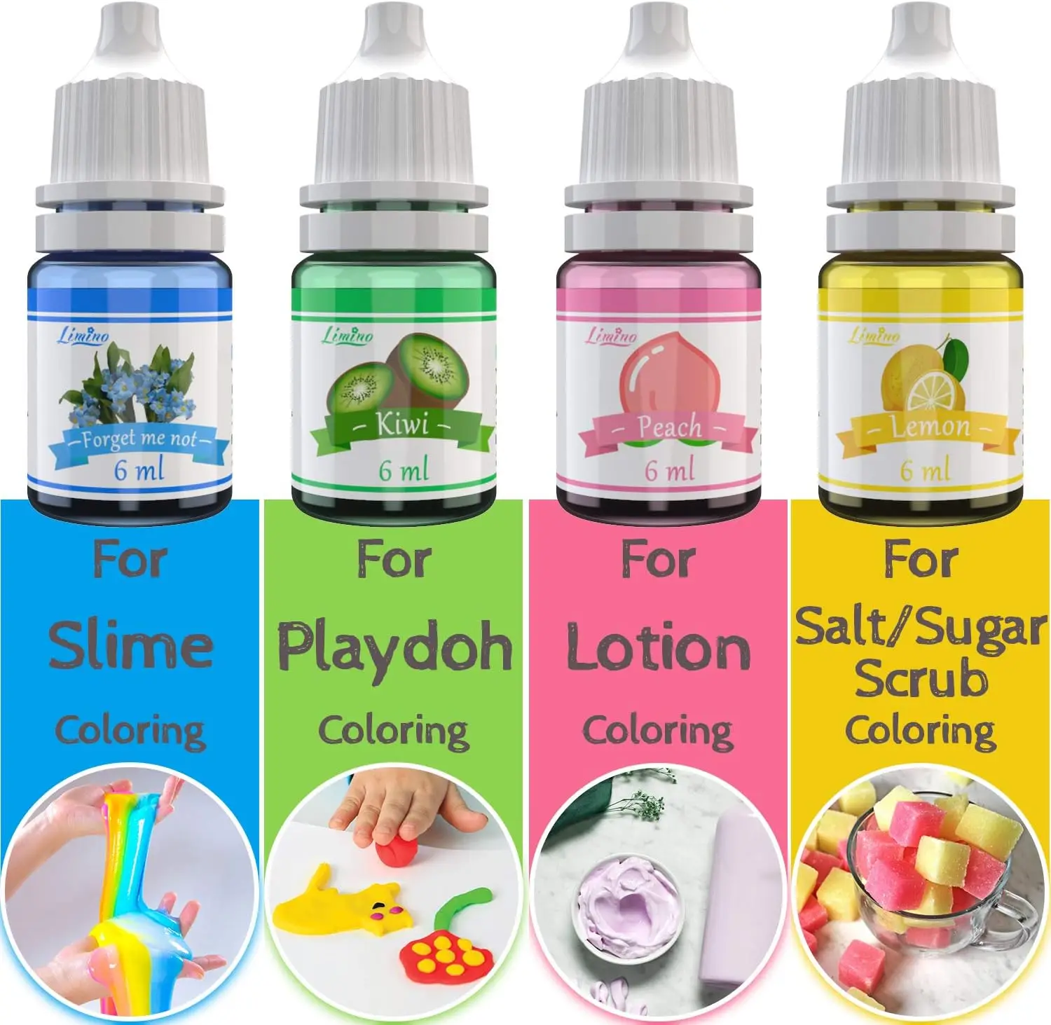 Bath Bomb Soap Dye, Natural Liquid Soap Colorant for DIY Bath Bomb Supplies Kit, Slime, Crafts