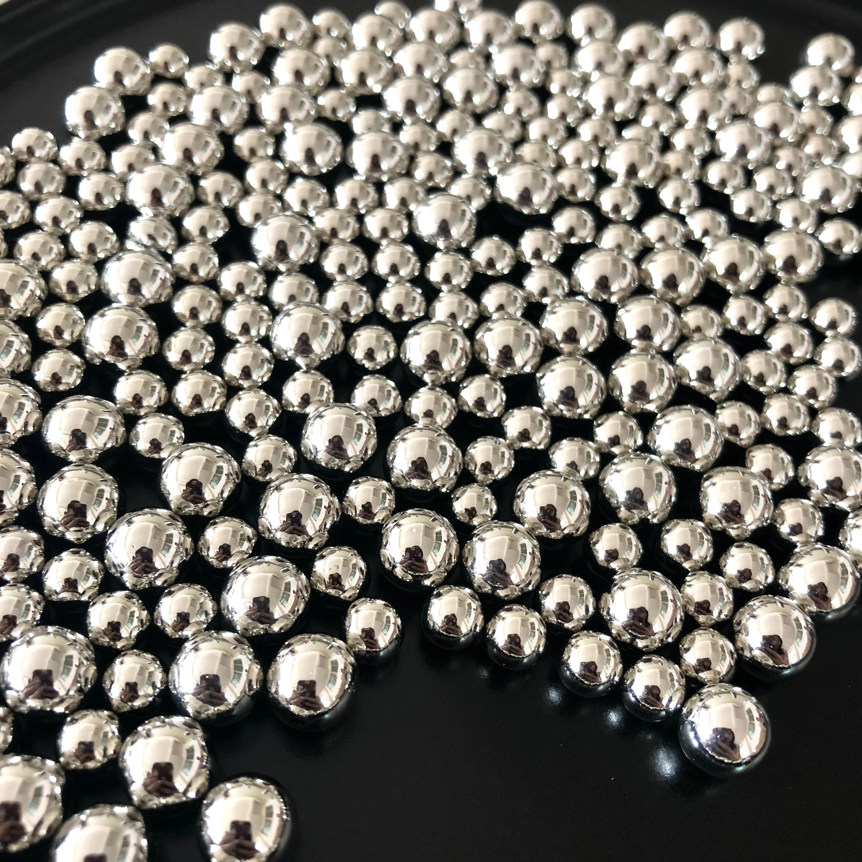 Wholesale 3mm-30mm Round Shape Imitation Plastic Silver Plated Pearl Beads