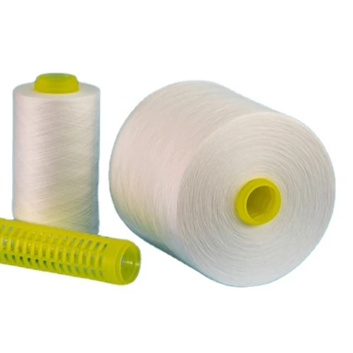 Wholesale high tenacity raw white spun polyester sewing thread 20/2 20/3 TFO for dyeing