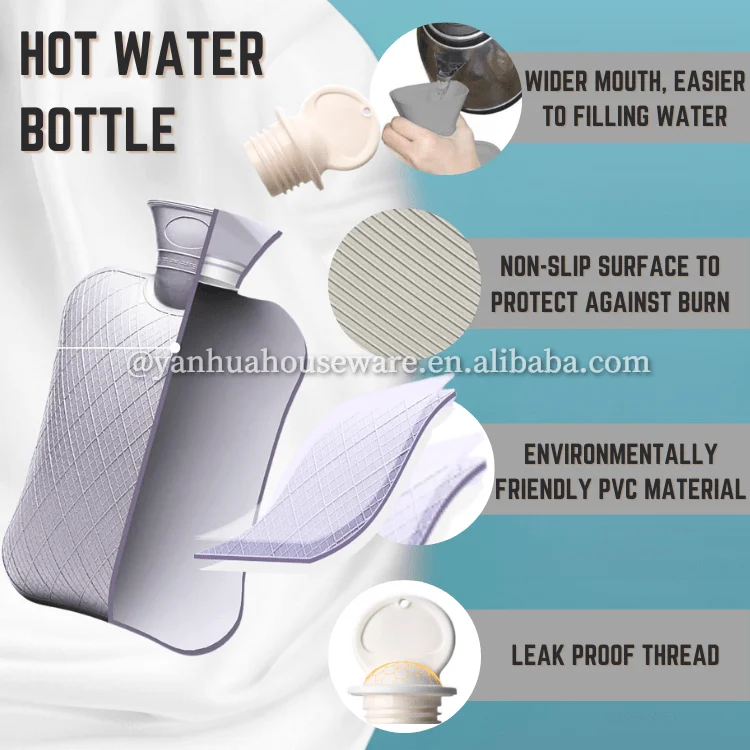 Cartoon Plush Removable Washable Installation Water Filling Hot Water Bottle Super Cute Animal Water Bag