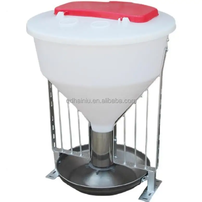 New &  Pig Feed Trough Feeder Steel and Plastic Feeding Equipment for Pig Farms for Home Use with 1-Year Motor Warranty