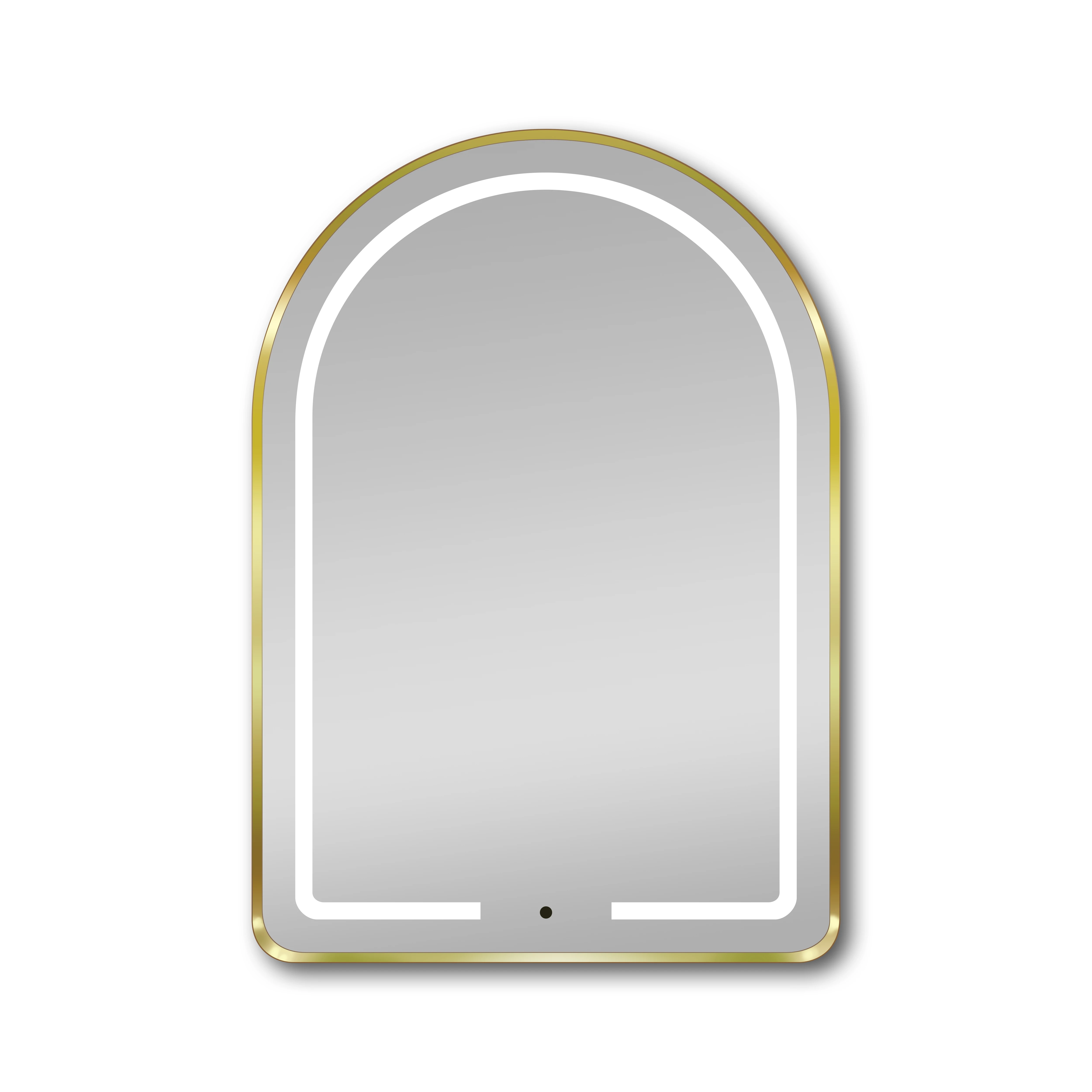 
Modern design arched bathroom illuminated mirror with smart touch switch and color aluminum frame 