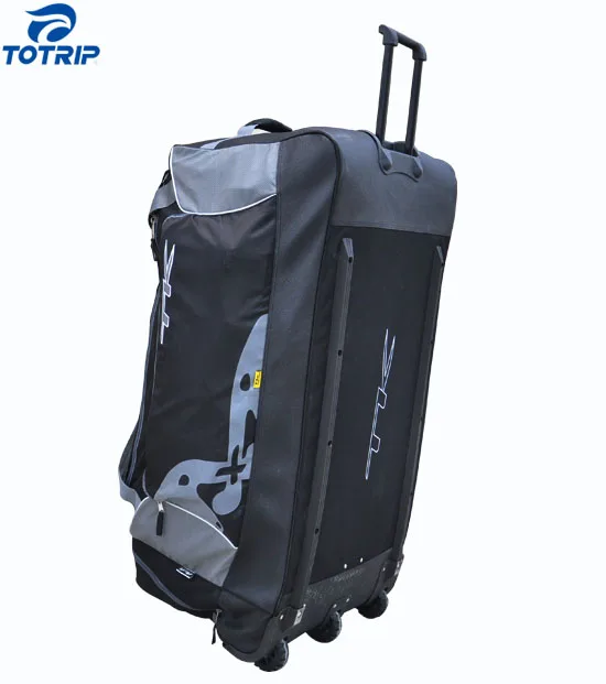 Rolling baseball helmet boot bat equipment travel bag