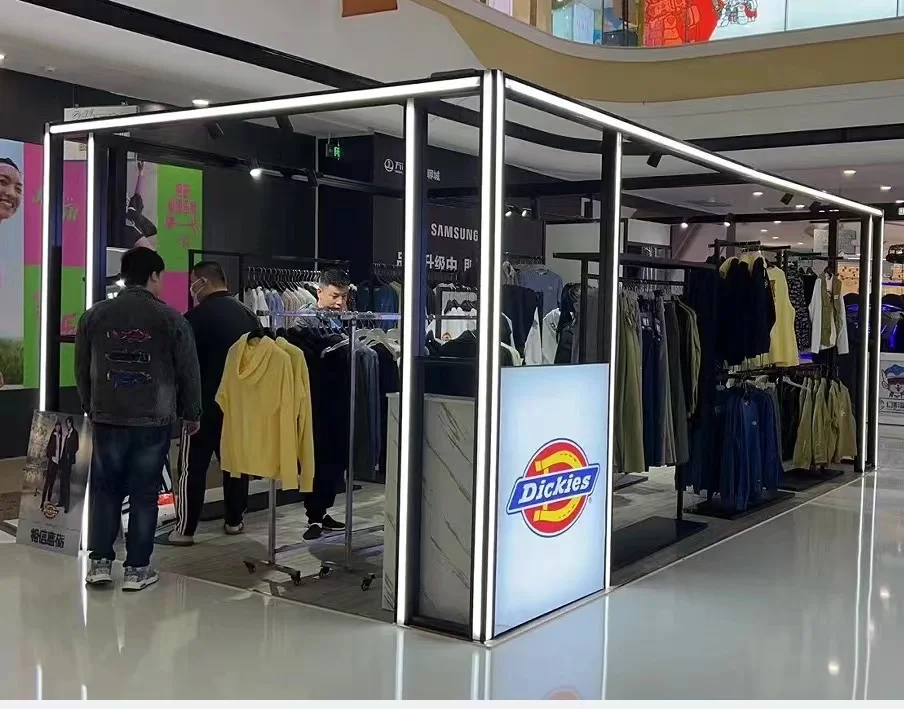 Custom 60x60MM  aluminum profiles for LED strip lighting pop up shop channels