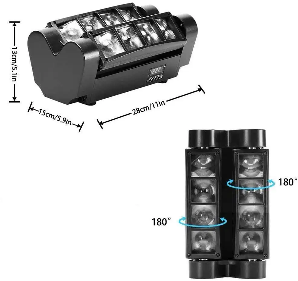 Смарт Вечеринка фестиваль диско шоу свадьба Rgb сценическое освещение Dmx512 Звуковое управление микрофон Rgbw движущаяся головка Dj