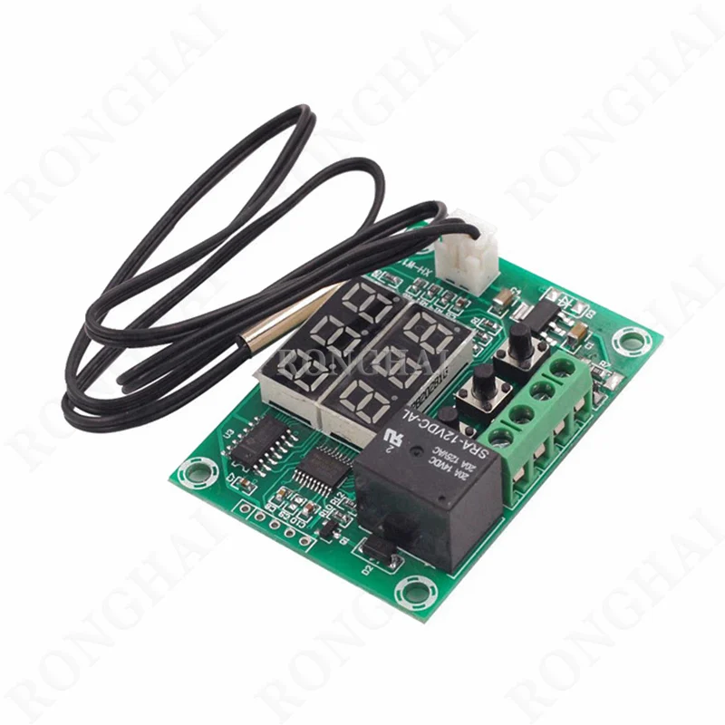 XH-W1219 DC 12V Dual LED Digital Display Thermostat Temperature Controller Regulator Switch Control Relay NTC Sensor Board W1219
