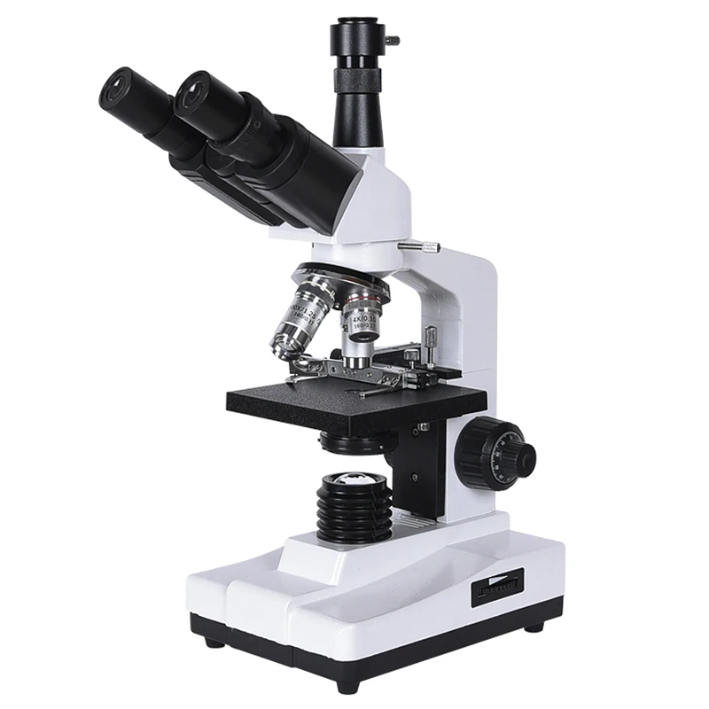 Professional HD trinocular Compound microscope Lab laboratory biological zoom 40-1600X led Light XSZ-06