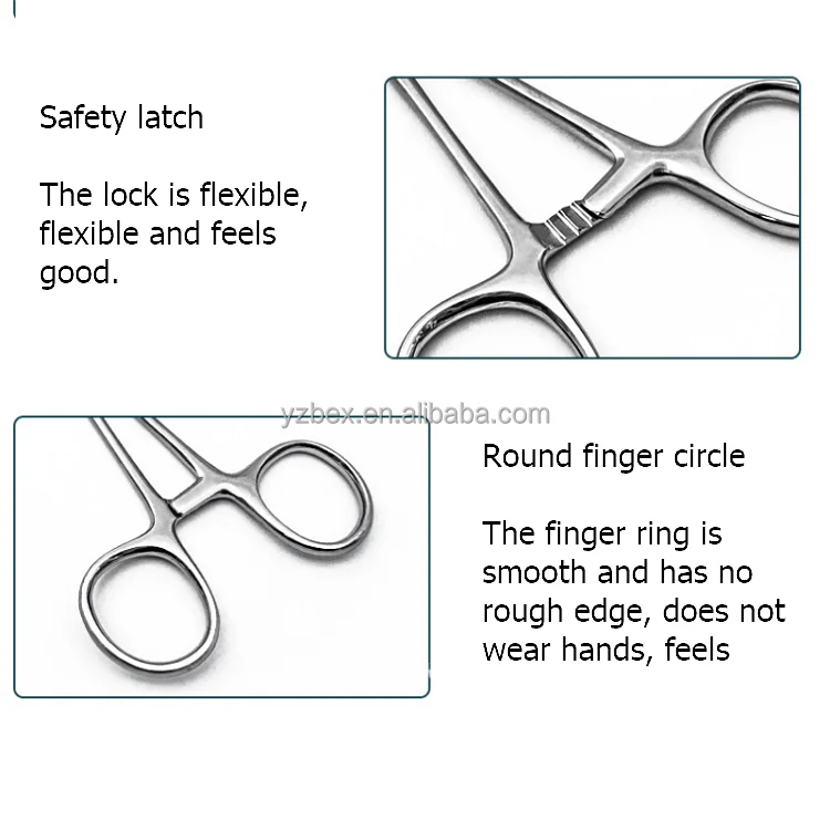 Factory wholesale medical  tube pliers Infusion tube holding forceps   instruments forceps tubing clamp Leather tube forceps