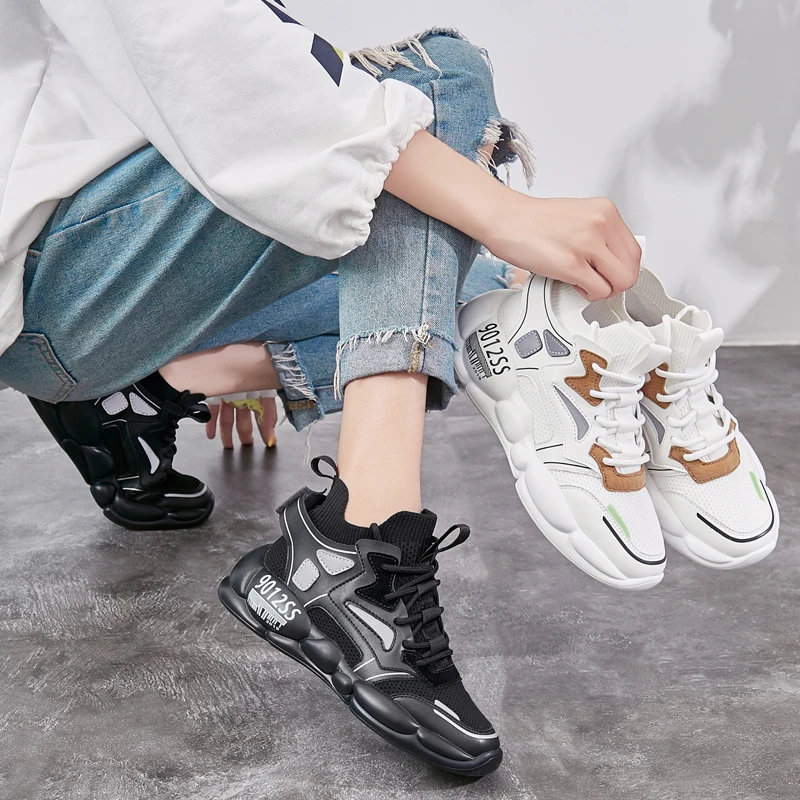 new luminous mesh breathable white sneakers ghost dance shoes