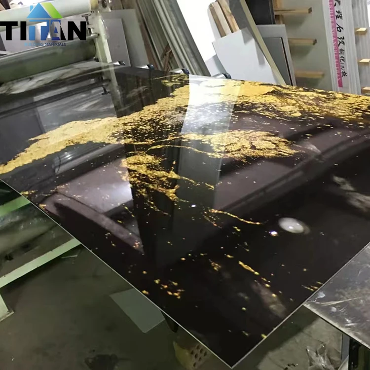 Artificial Marble Plastic Building Decor Uv Marmol Panel Pvc Marble Sheet