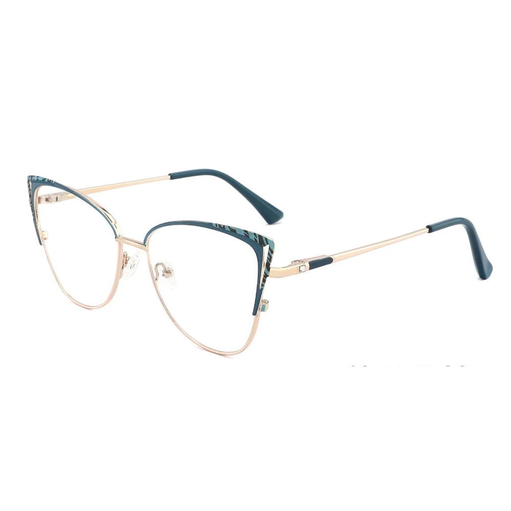 Wholesale Metal Glasses Frames Fashion Cat Eye Eyeglasses Optical Frames