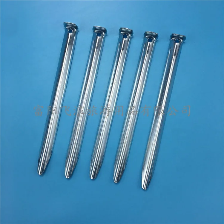 Outdoor Galvanized Camping Halfround U Shaped Steel Tent Peg Sand Stake