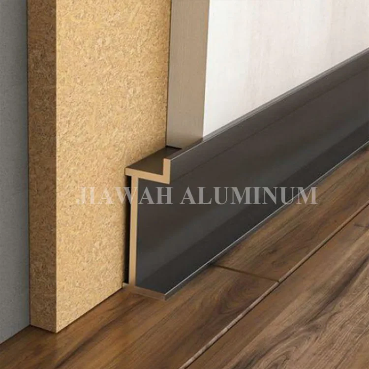 3cm 50mm Aluminium Skirting LED Profile Aluminum Skirting Boards For Wall Flexible , Aluminum Wall Skirting Profiles For Drywall