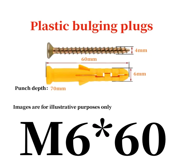 Wholesale Zinc Plated Pan M8 M6*60 Gb Pan Head Bolt Self-Tapping Screws With Plastic Bulging Plugs