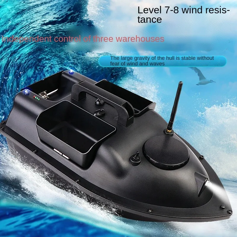 High Quality Dual Motor 500m Remote Control 3 Bins Independent Control One Key Return Fishing Bait Boat