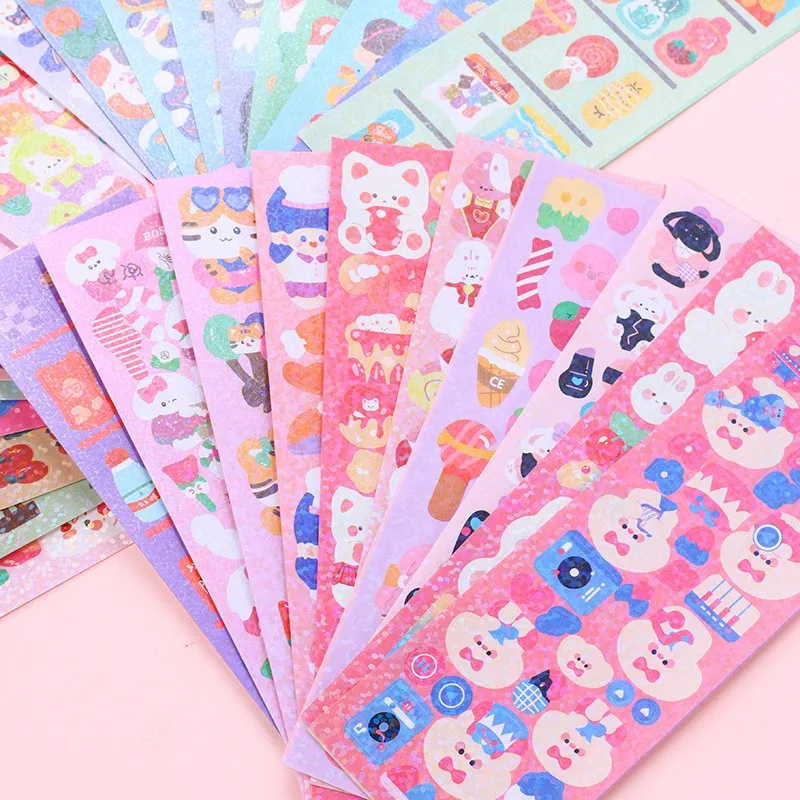 Stock 10pcs/set Promotional waterproof sticker sheet Decorative PVC anime DIY Toy Card Scrapbooking Handbook kawaii sticker