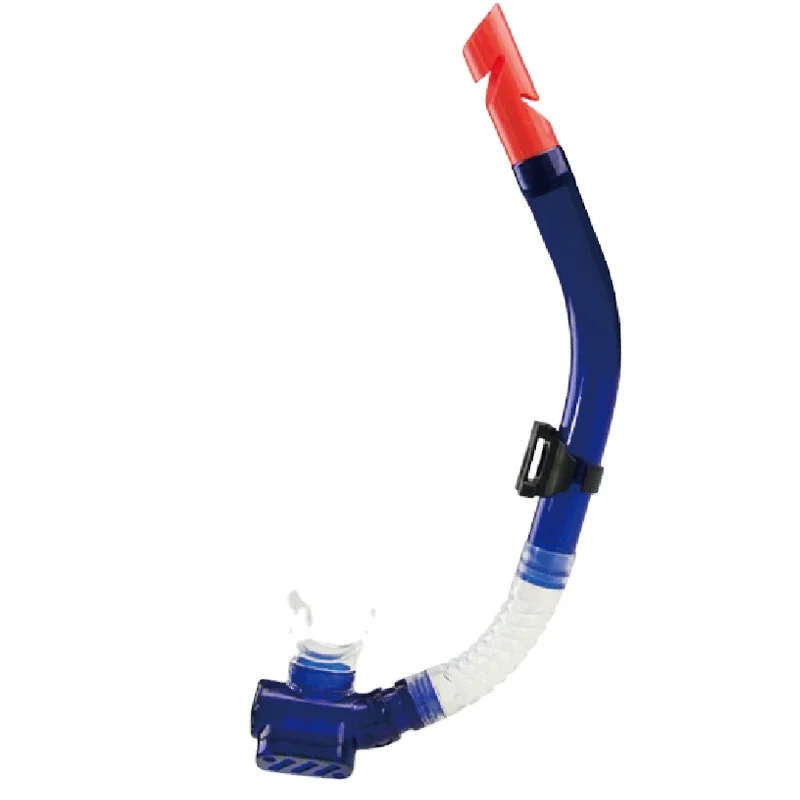 Custom Double Purge Diving Semi-Dry Top Snorkel Gear Silicone Snorkel Hot Sale Snorkel Equipment