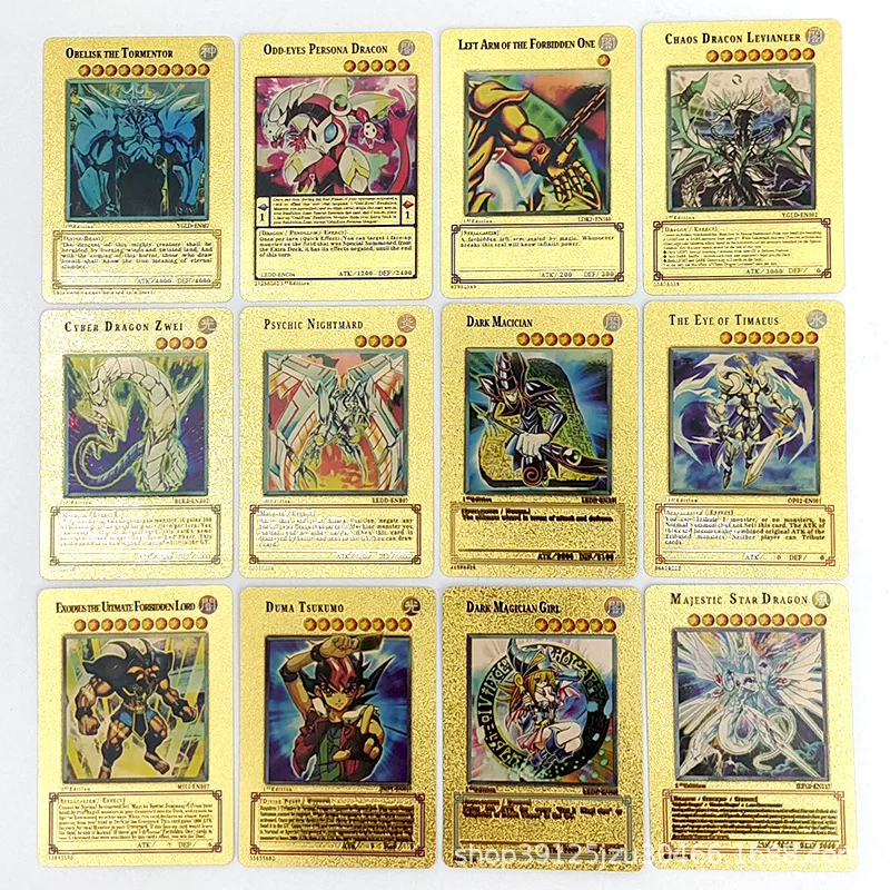 Hot Sale 55pcs/box PVC Waterproof Gold foil  Trading Card Games English Stamp Anime Yu Gi Card Collection Collection for Kids