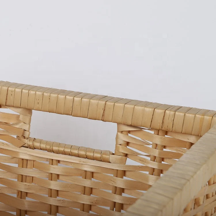 Factory wholesale nature willow material hand woven baby toys storage basket kitchen vegetable storage basket