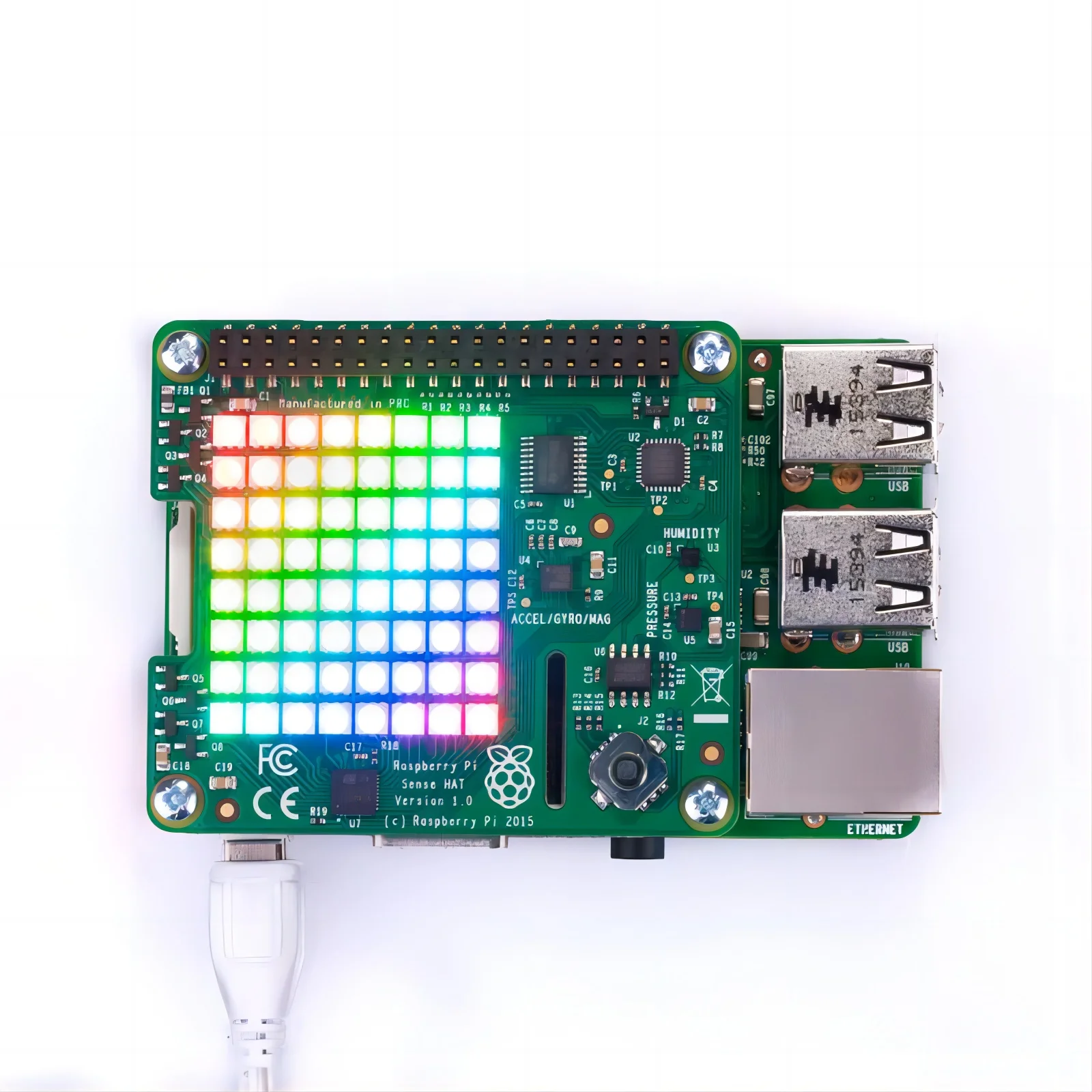 Raspberry Pi Sense HAT Raspberry Pi 4B Temperature Humidity Colour Orientation Movement Sense Raspberry Pi Robot Kit