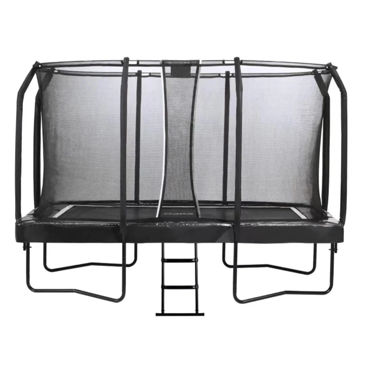 Manufacturer wholesale garden 7*10FT square trampoline jump bed with enclosures outdoor with inner safety net