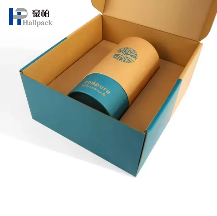 Recyclable Custom Logo Square Carton and Round Box Package Airplane Boxes Luxury Gift Paper Boxes for Tea