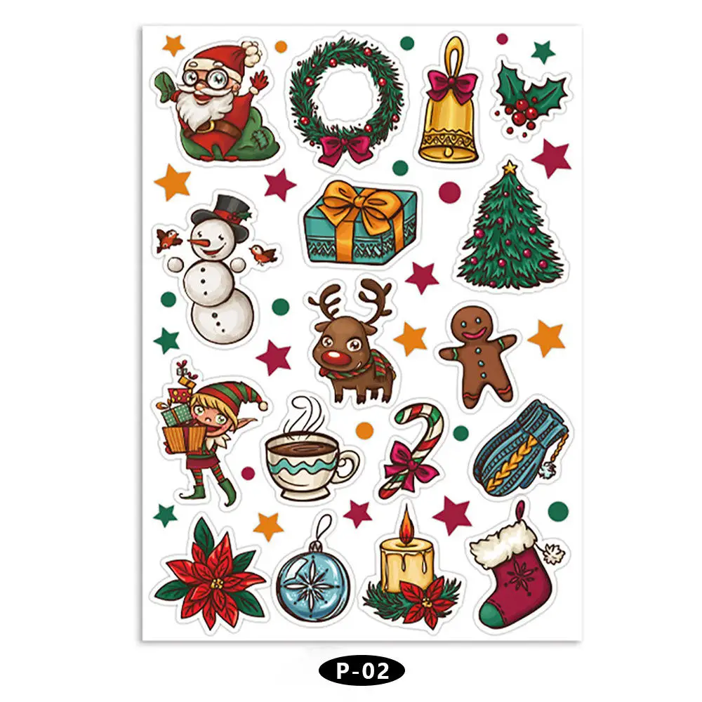 Sticker Manufacturer Printing Waterproof PVC Vinyl Custom Stickers Christmas Adhesive Label Logo Design Die Cut Sticker