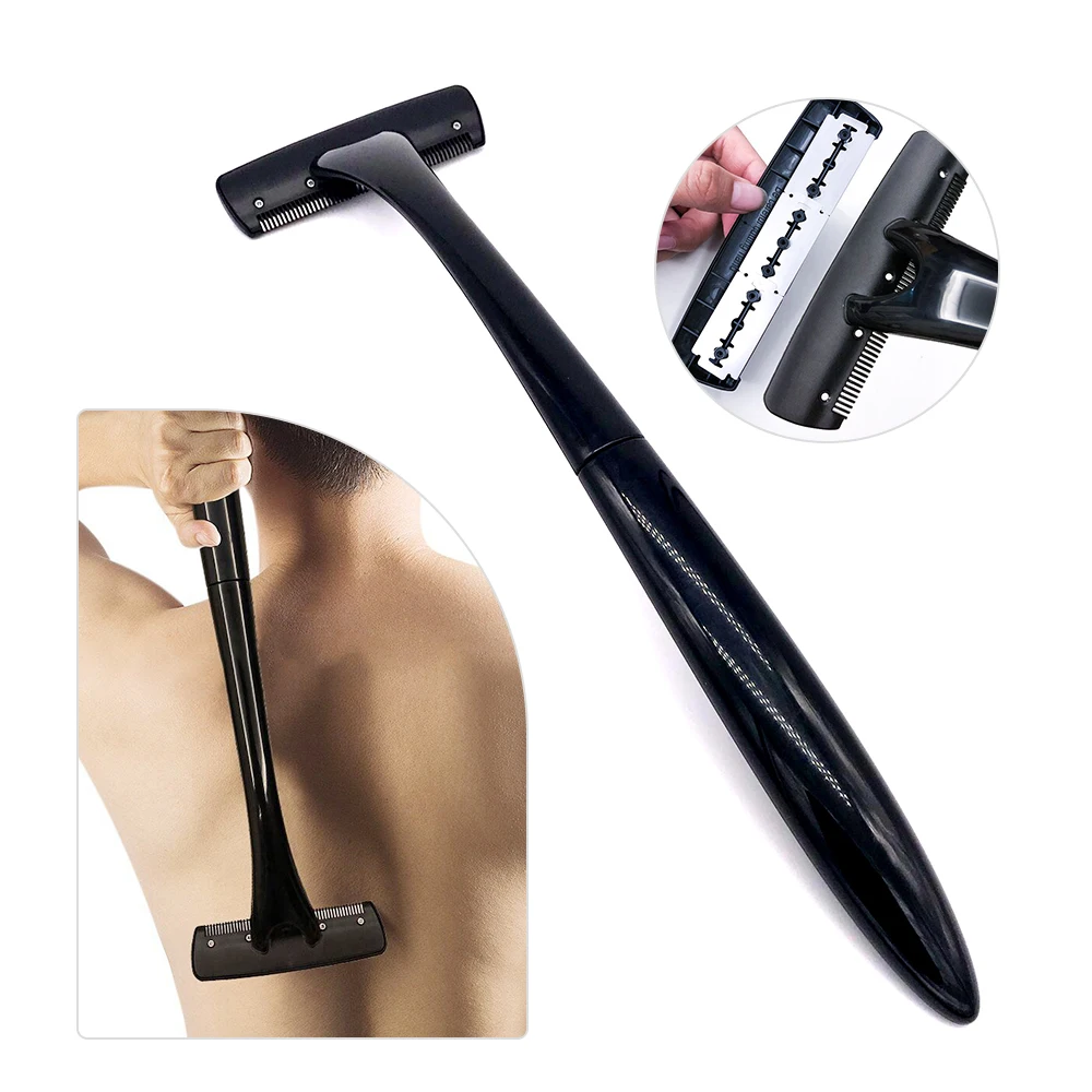Foldable Manual Body Leg Hair Removal Razor Long Handle Men Back Shaver