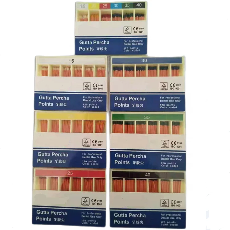 Chinese Manufacturer  Dental Absorbent Gutta Percha Points for dental endodontic