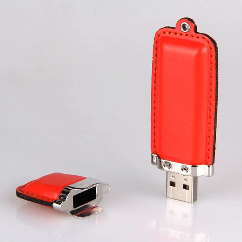Custom leather usb key with keychain 128GB 256GB 512GB 1TB 2TB Usb Stick Swivel usb flash drive With Custom Logo
