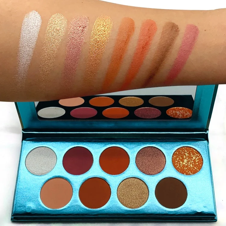9 pan green summer mini eye shadow private label metalic eyeshadow palette low moq