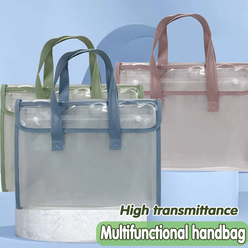 PVC waterproof seven compartment large capacity transparent visible and easy to take, printable storage bag