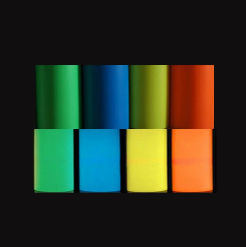 high glow in the dark heat transfer pet pvc printing paper vinyl film for kids luminous clothes tshirt shoes sticker logo sign