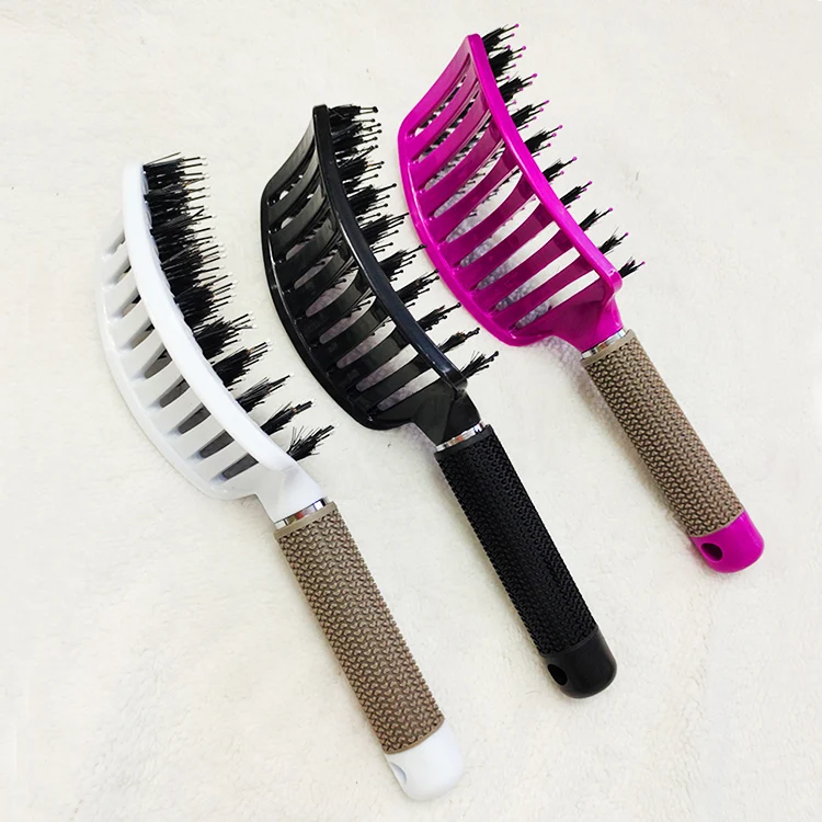 Woman Hair Comb Scalp Massage Comb Bristle Detangling Hairbrush Bristle Nylon Women Hairdressing Styling Tool Curly Hair Brush