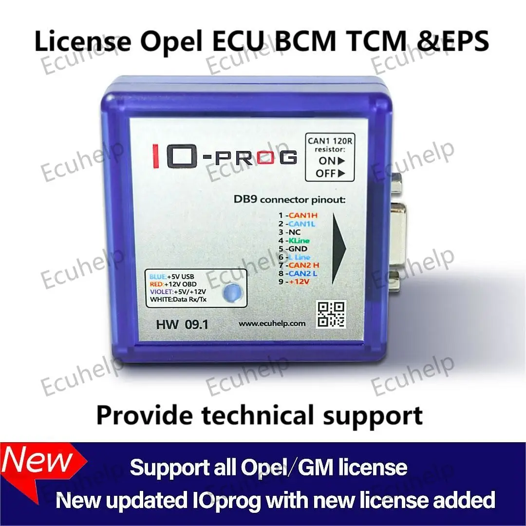 Opel license ECU TCM BCM &EPS IO Prog Ecu tuning chiptuning tools Combination of K-line and CAN programmer BD9 connector