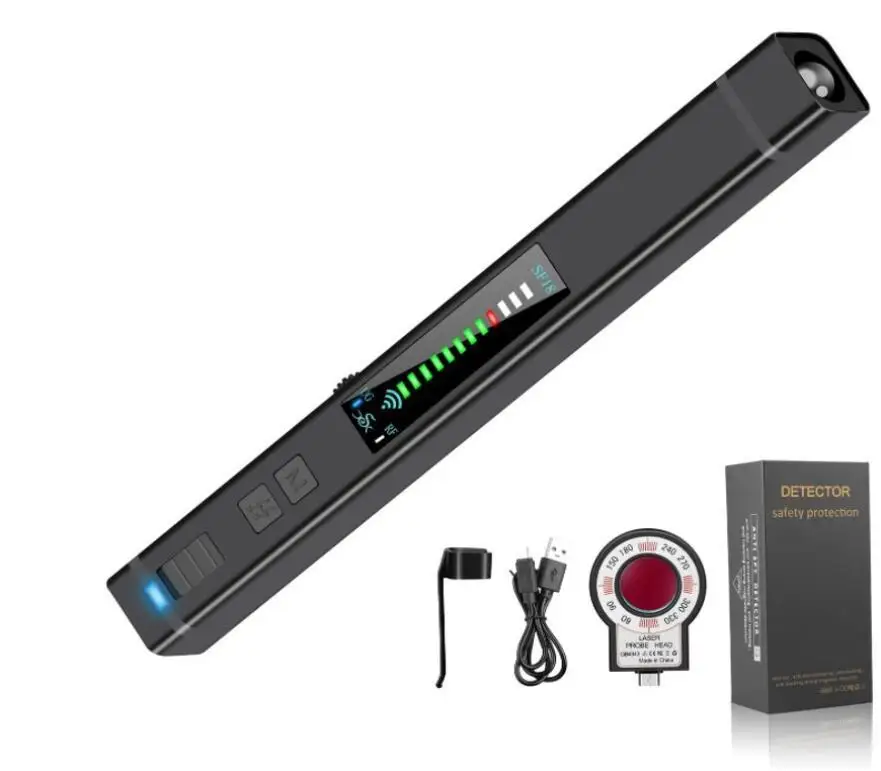 2023 Pen Hidden Camera Detector Anti Spy Gadget Wireless RF Signal Finder Audio GSM Anti GPS Tracker Wiretapping Scanner