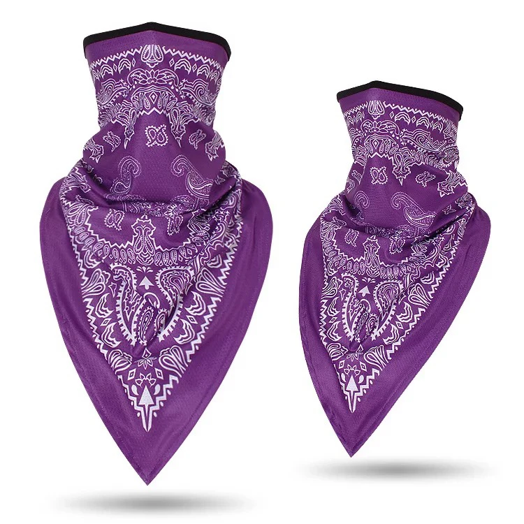 
Hot sale promotion custom design logo unisex trianglehalf face mask neck gaiter with Ear loop 