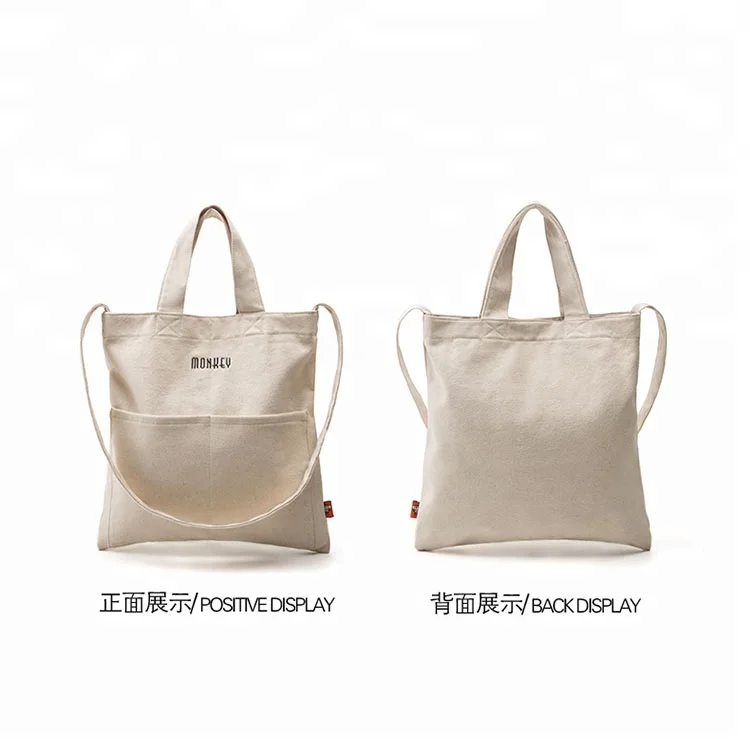 High Quality Large Luxury Waxed Custom Recycled Cotton Canvas Tote bag With Printing Logo