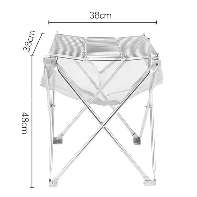  Stainless steel folding grill stove Camping outdoor wood bonfire