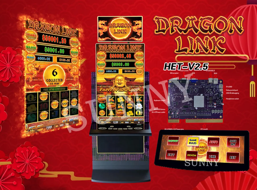 Dragon link 4in1 jamma multi game boards/HET multigames for gaming machines/video games board for gaming machines