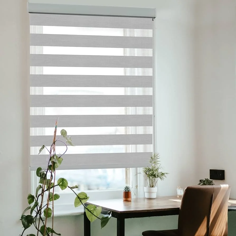 Customized Size Zebra Blinds Home Decoration Automatic Roller Shade Electric Window Blind Smart Roll Zebra Blind