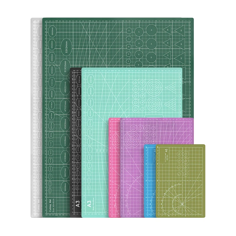 Matcha Green Color Flexible Waterproof Plastic Board Cutting Mat A3